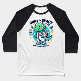 Astro Dino Adventurer: Space Explorer Baseball T-Shirt